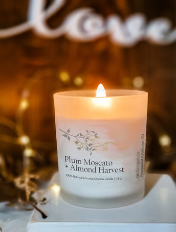 Plum Moscato & Almond Harvest - Scented Premium Coconut Soy Candle
